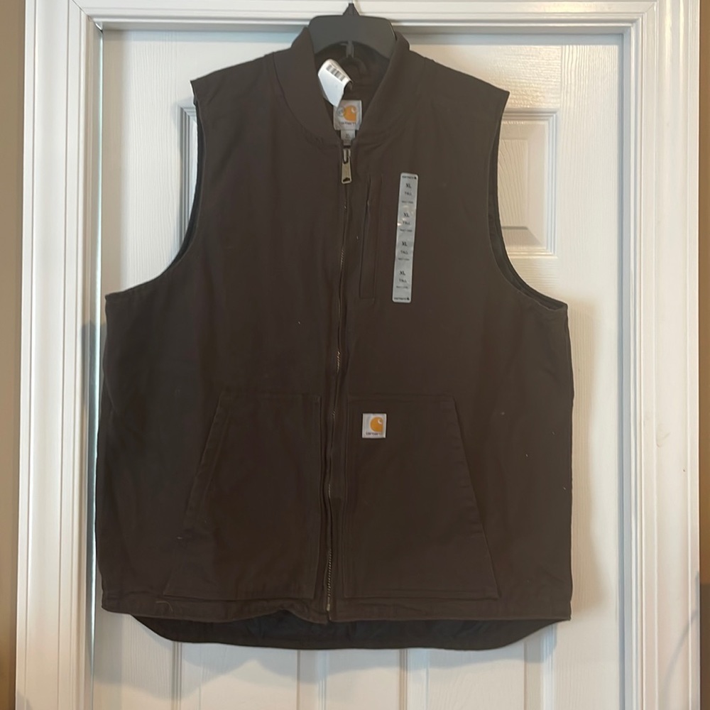 COPY - Brand new carhartt quilted vest. XL tall size. Brown